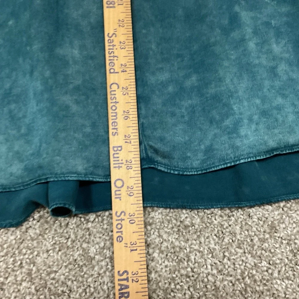 NWT Torrid Teal Sleeveless Satin Charmeuse Goddess Neck Tank Top Women's Size 2